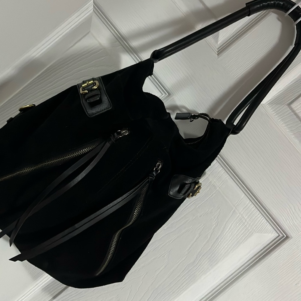 Women's BLACK SUEDE HOBO Bag